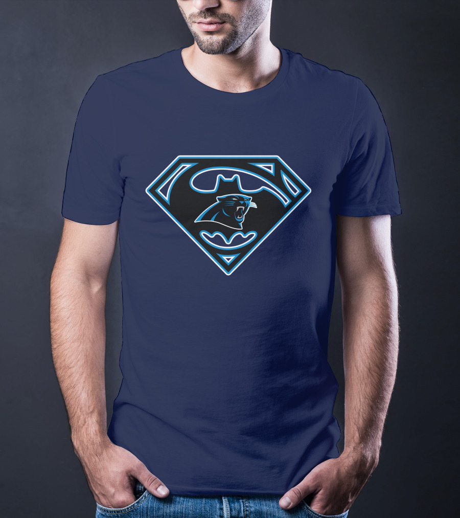 Carolina Panthers Superman Batman Logo 245 T-Shirt