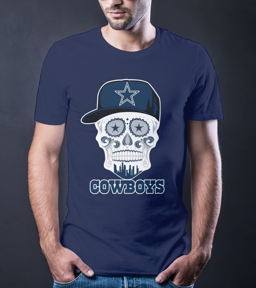 Dallas Cowboys Skull Funny Cowboys Star Hat T-Shirt