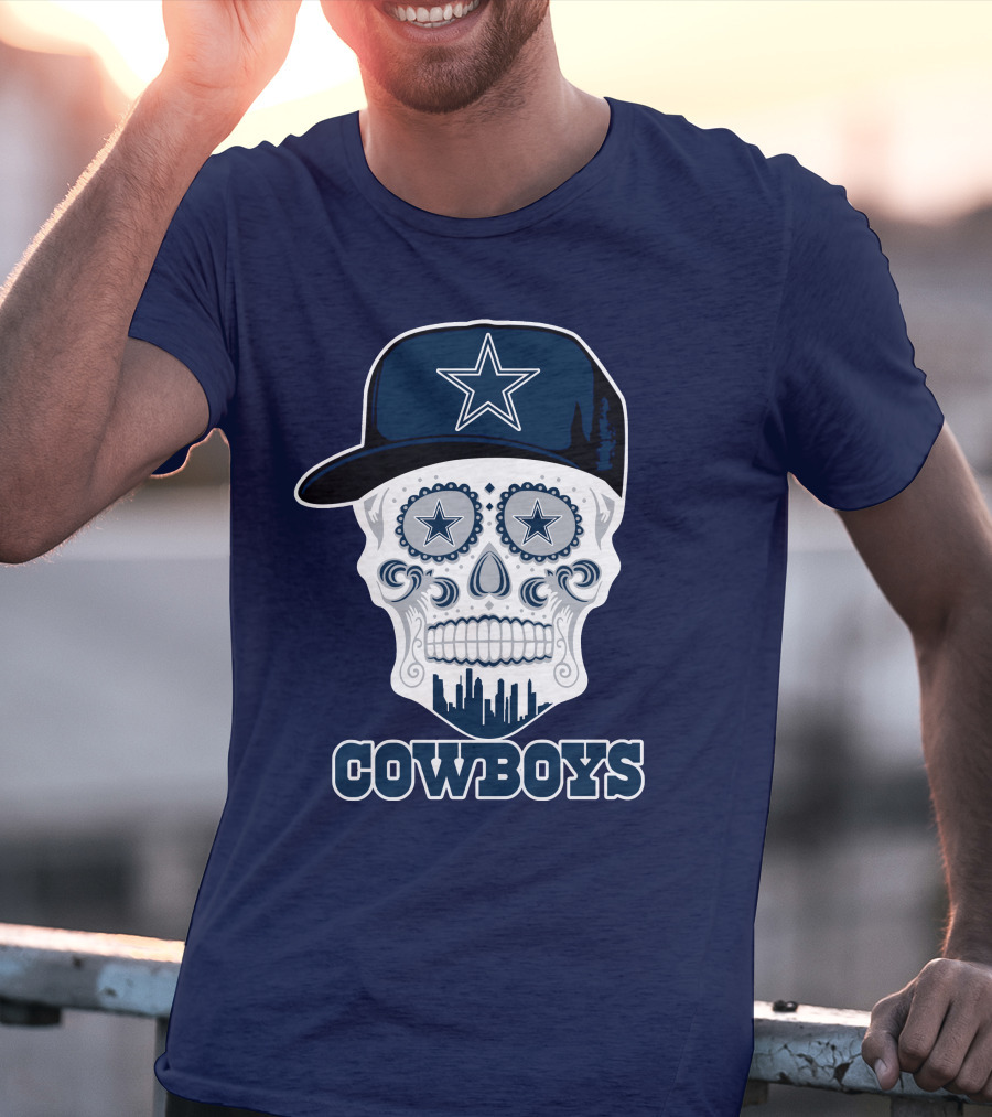 Dallas Cowboys Skull Funny Cowboys Star Hat T-Shirt