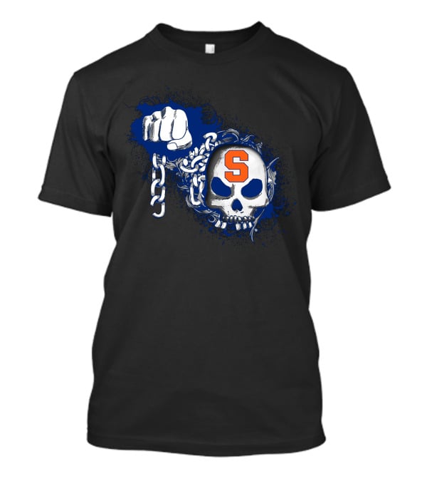 Syracuse Orange Skull And Fist With Chains T-Shirt
