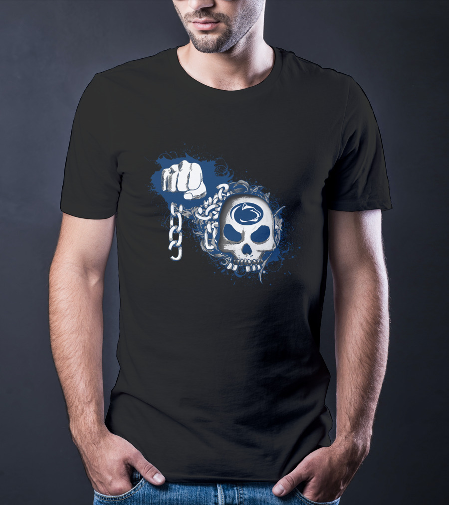 Penn State Nittany Lions Skull Fist Chain T-Shirt