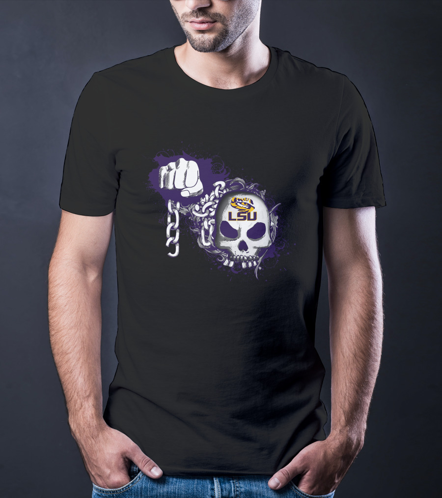 Lsu Tigers Skull And Chains T-Shirt