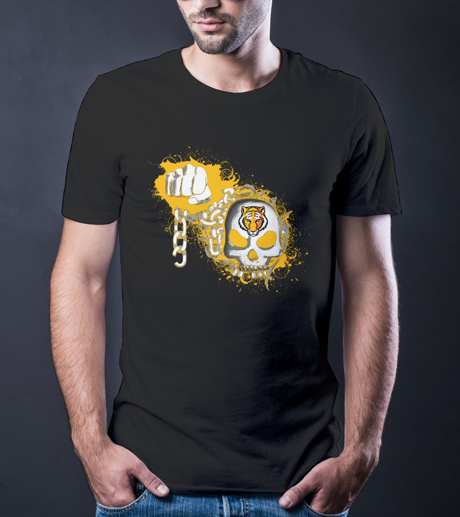 Depauw Tigers Skull And Chain T-Shirt