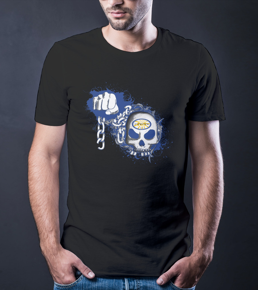 Miami Fusion Fist Skull With Chains T-Shirt
