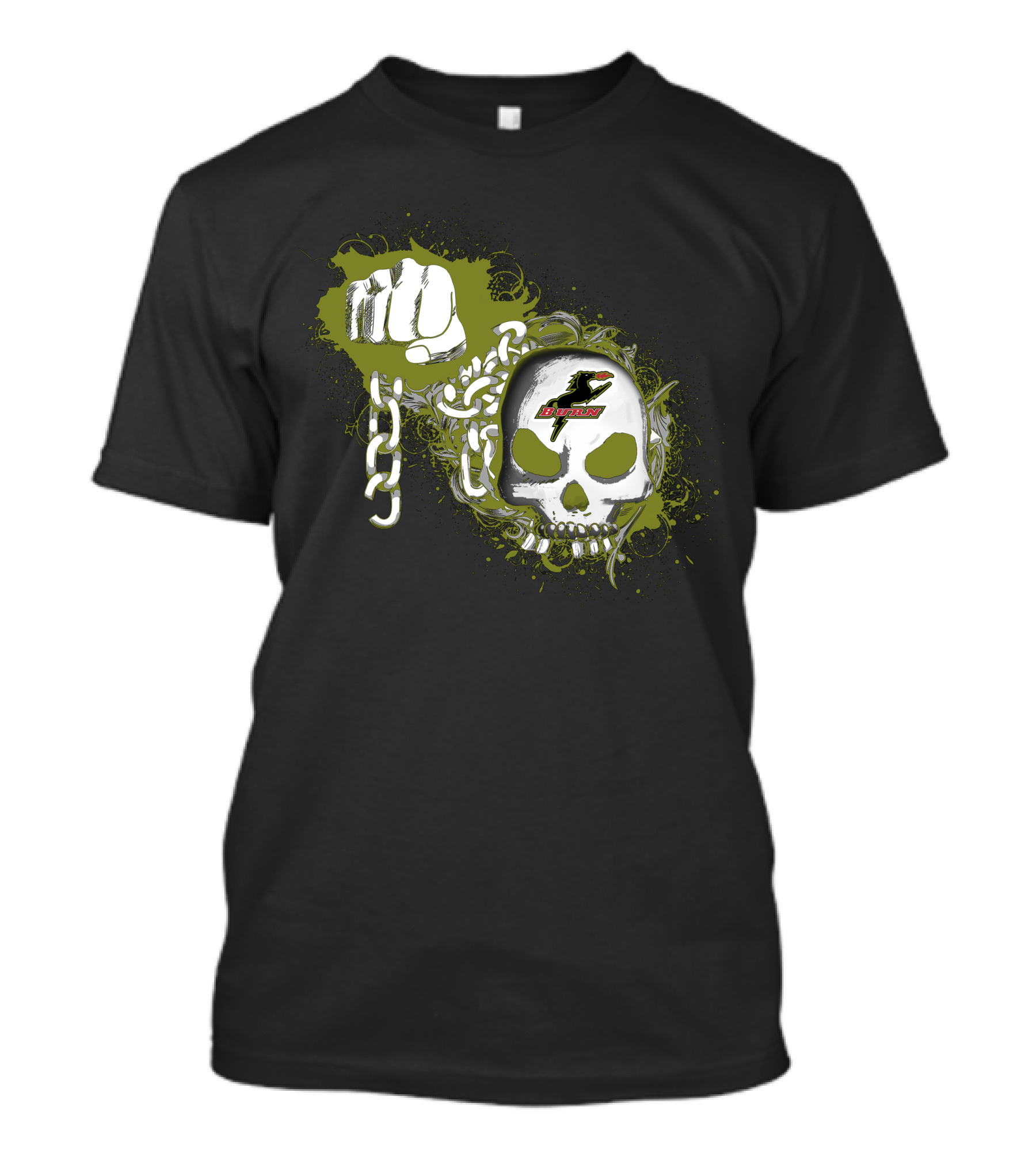 Dallas Burn Skull Fist Chains T-Shirt