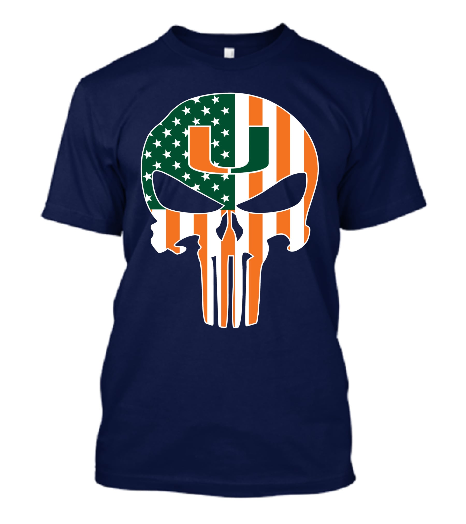 Miami Hurricanes American Flag U The Punisher T-Shirt