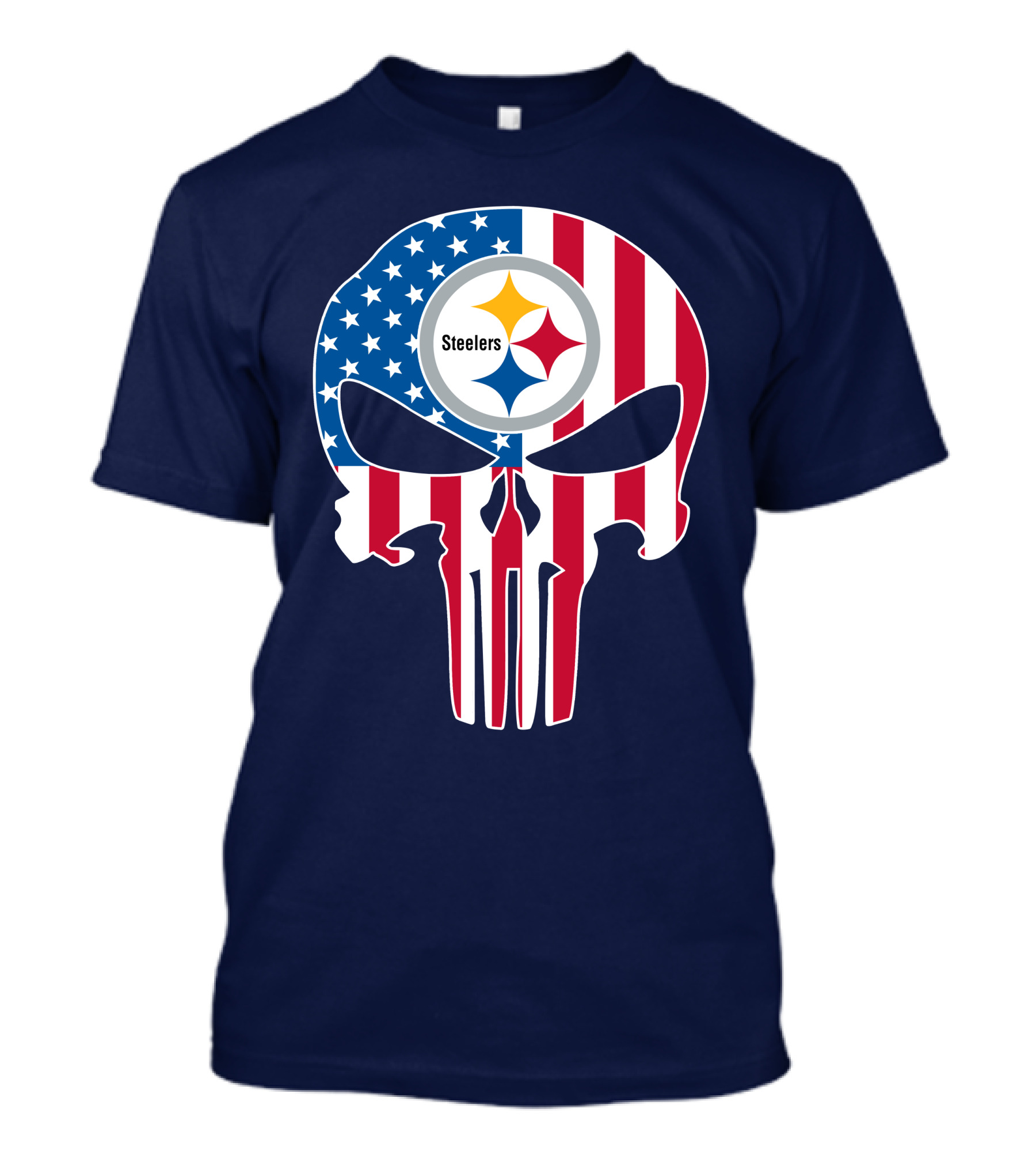 Pittsburgh Steelers The Punisher American Flag T-Shirt