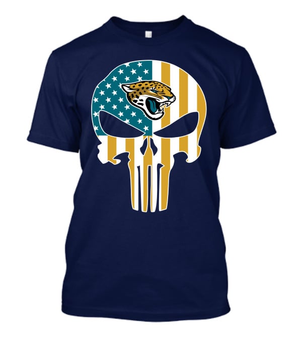 Jacksonville Jaguars The Punisher American Flag Logo 18 T-Shirt