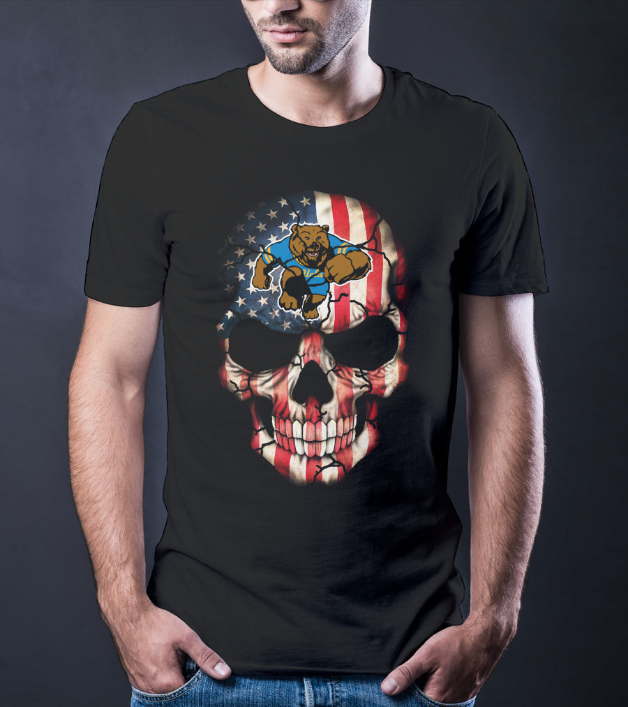 Ucla Bruins American Flag Skull Bear T-Shirt