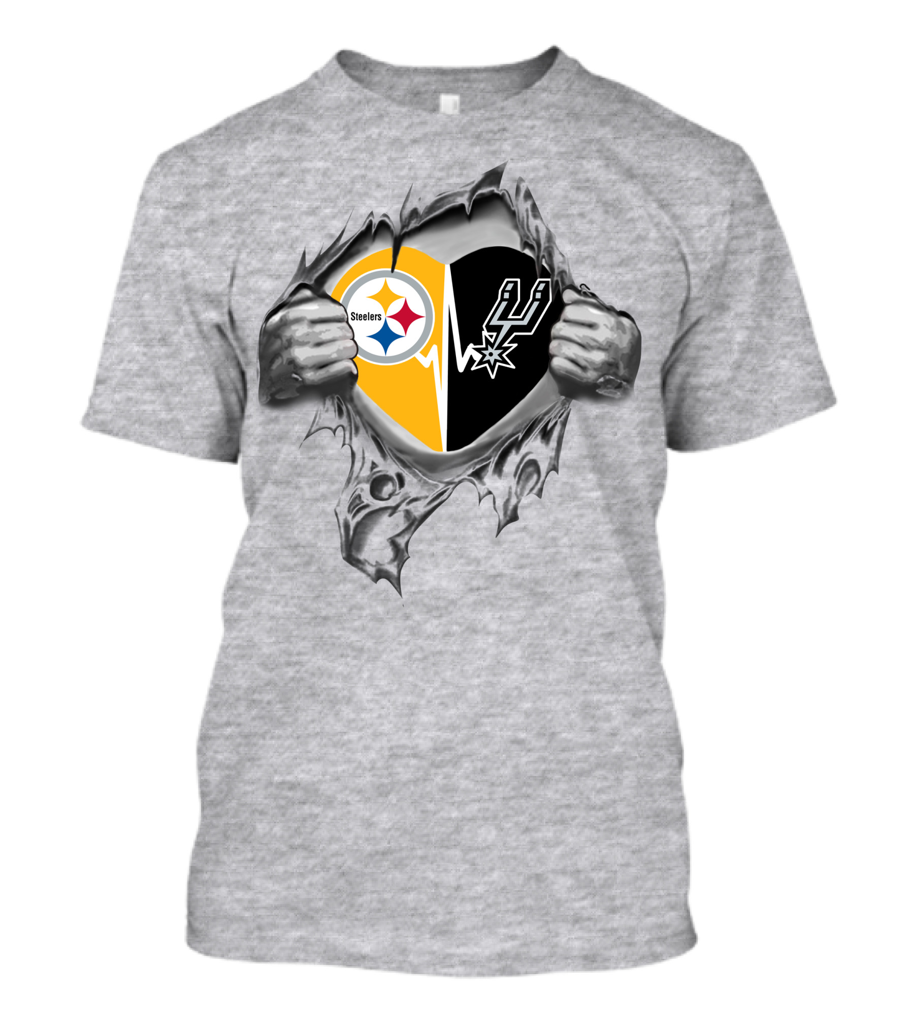 Steelers San Antonio Spurs Heart Steelers And Spurs Fan Spirit T-Shirt