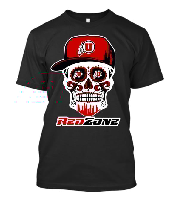 Redzone Utah Utes Skull T-Shirt