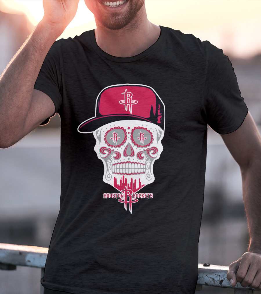 Houston Rockets Skull Cap T-Shirt