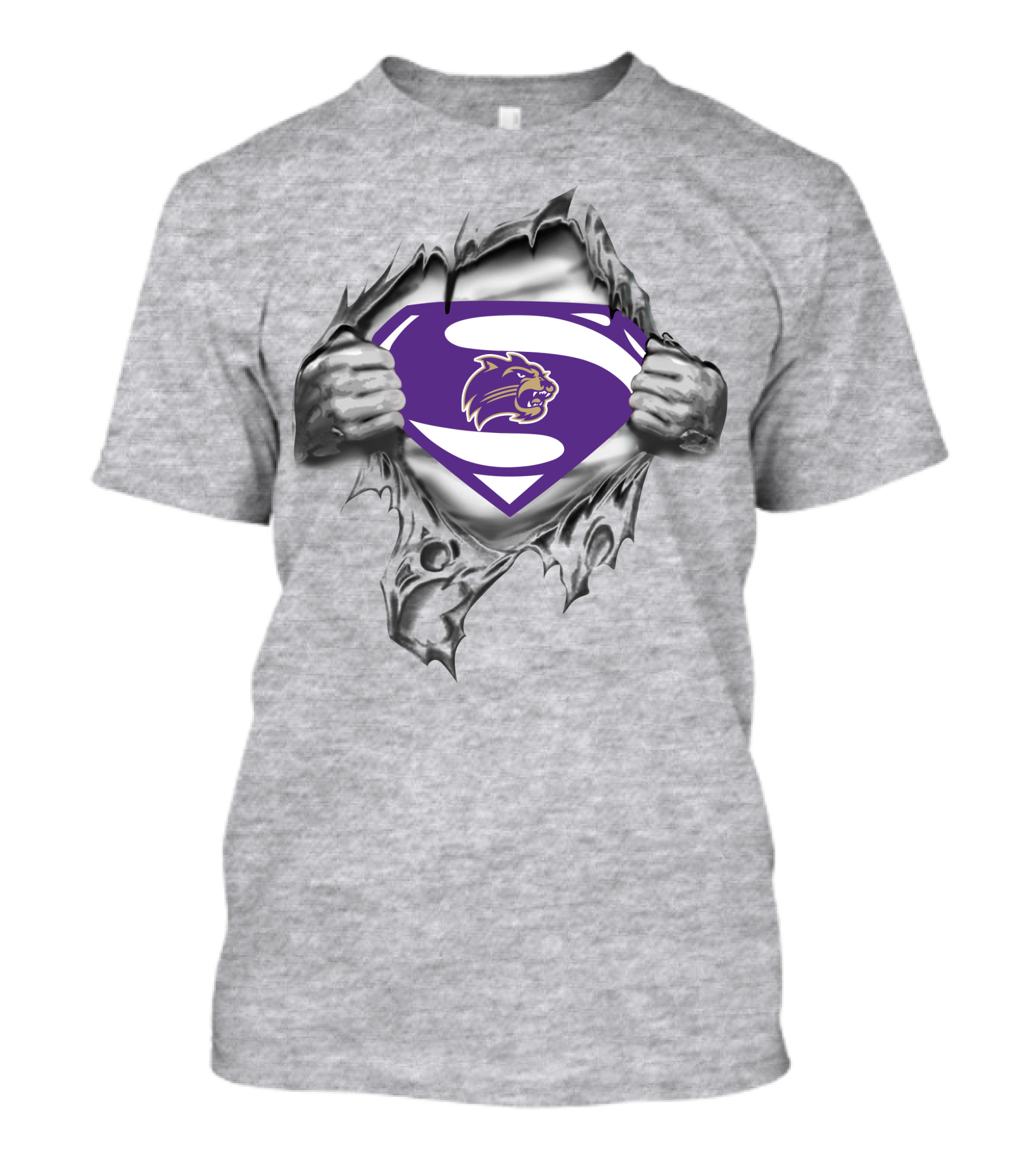 Western Carolina Catamounts Superman Logo Burst T-Shirt