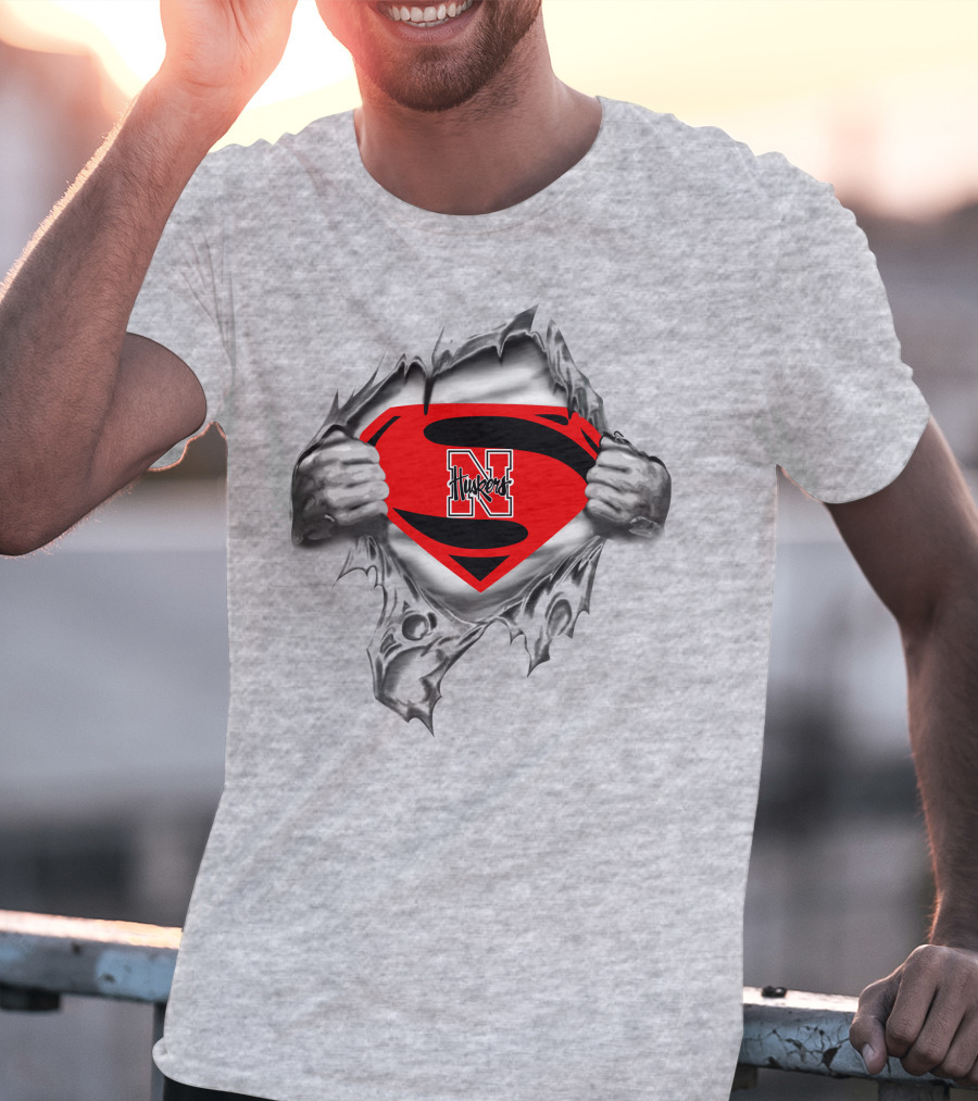 Superman Nebraska Cornhuskers 282 Emblem Strength T-Shirt