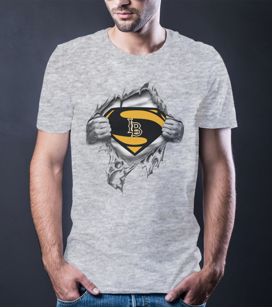Long Beach Superman 49ers Lb Logo Inside Superman T-Shirt