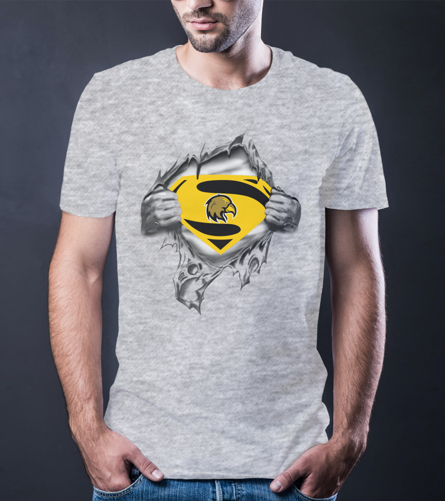 Los Angeles Golden Eagles Superman Logo Rip T-Shirt