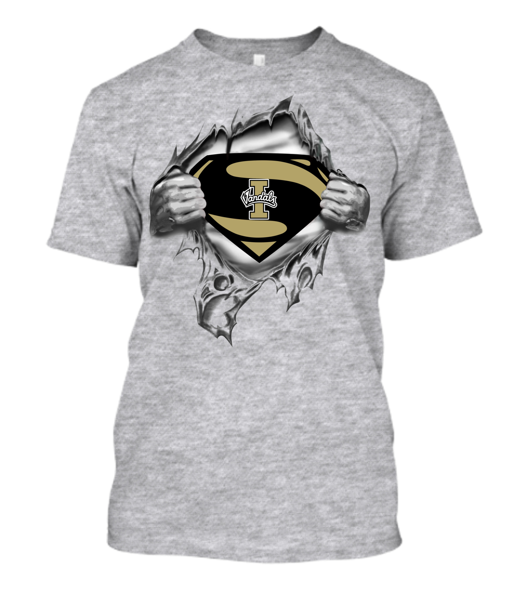 Idaho Vandals Superman Logo Rip T-Shirt