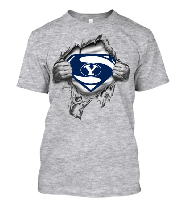 Byu Cougars Superman Logo 193 T-Shirt