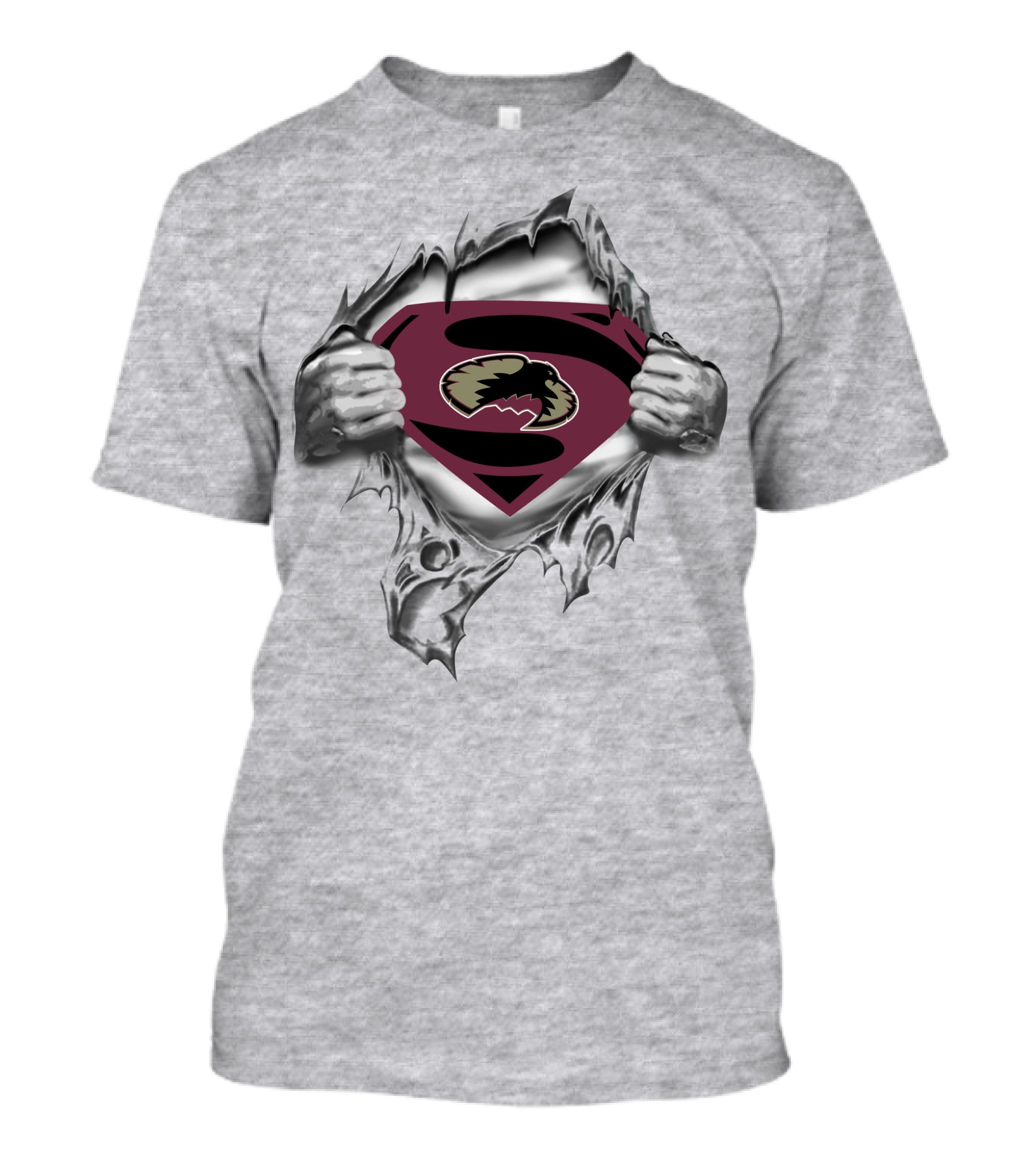 Denver Pioneers Superman Logo With Torn T-Shirt