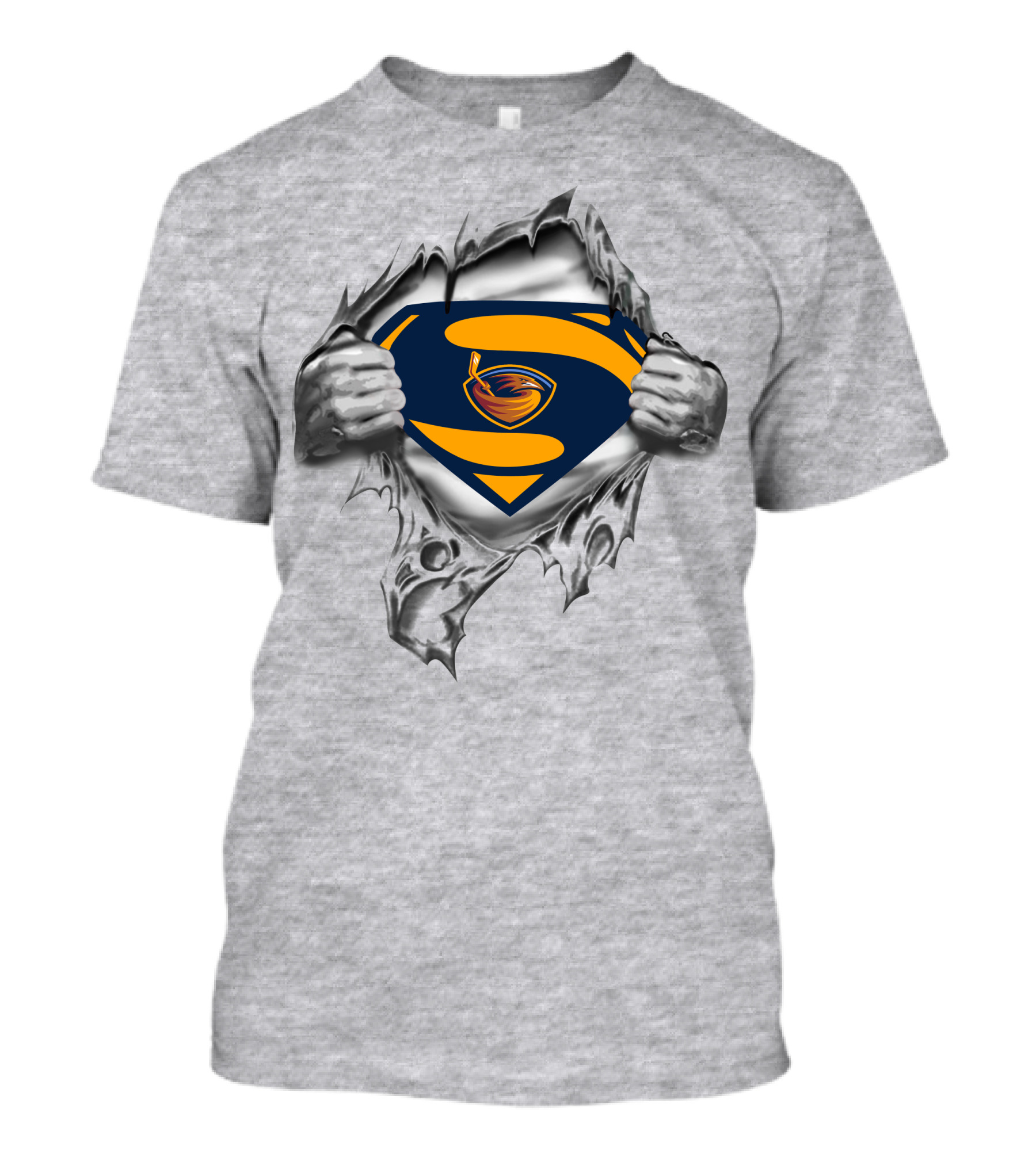 Superman Atlanta Thrashers Logo Reveal T-Shirt