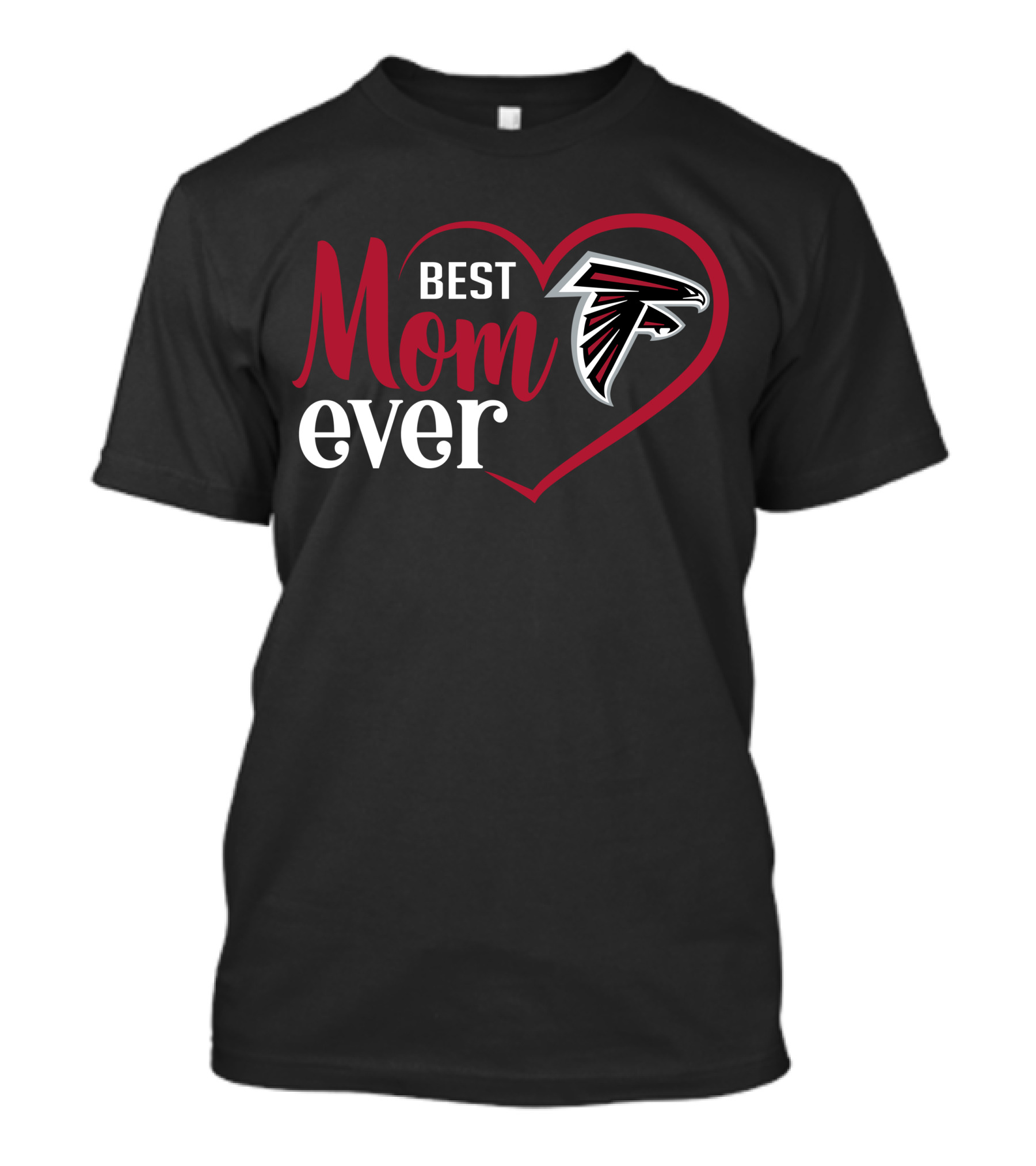 Atlanta Falcons Best Mom Ever Heart T-Shirt