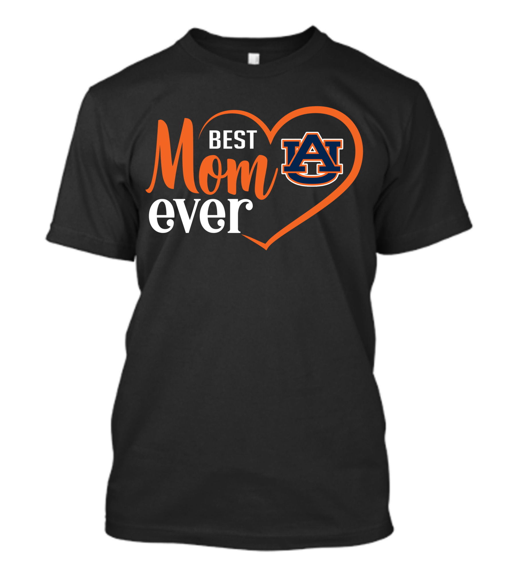 Auburn Tigers Best Mom Ever Heart T-Shirt