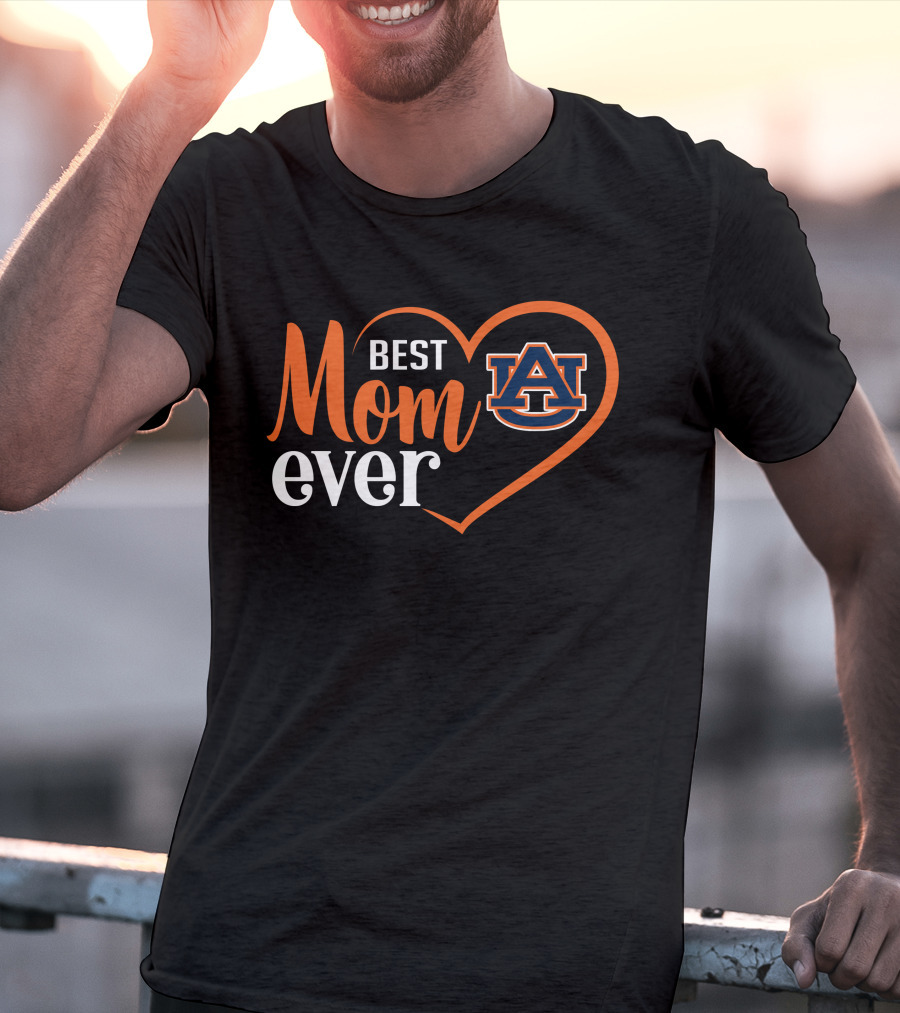 Auburn Tigers Best Mom Ever Heart T-Shirt