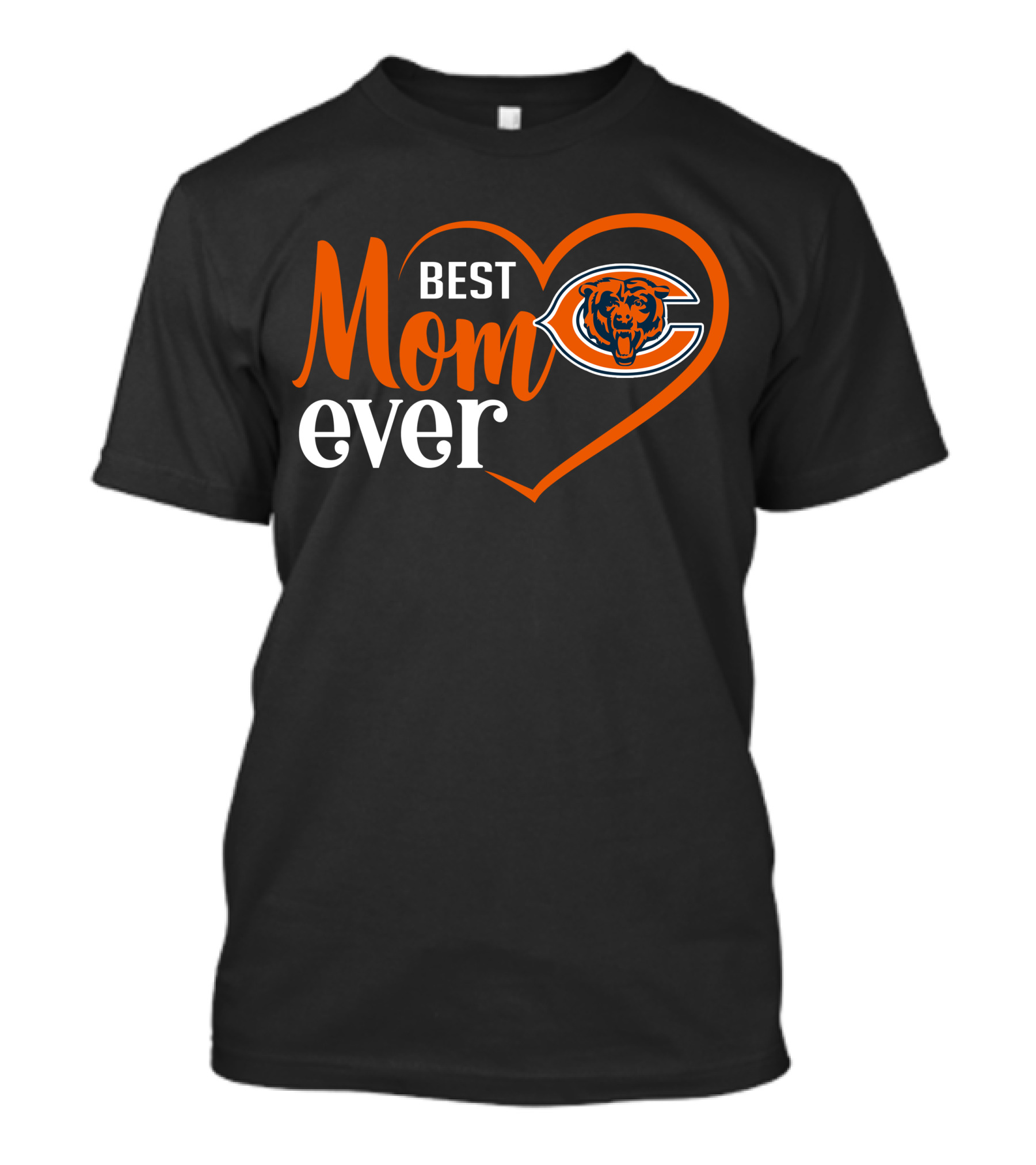 Chicago Bears Best Mom Ever Heart T-Shirt