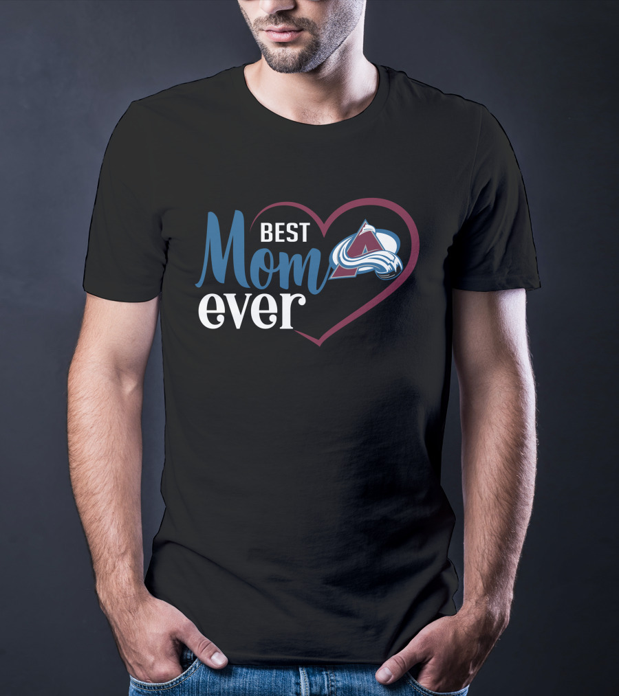 Best Mom Ever Colorado Avalanche Heart T-Shirt
