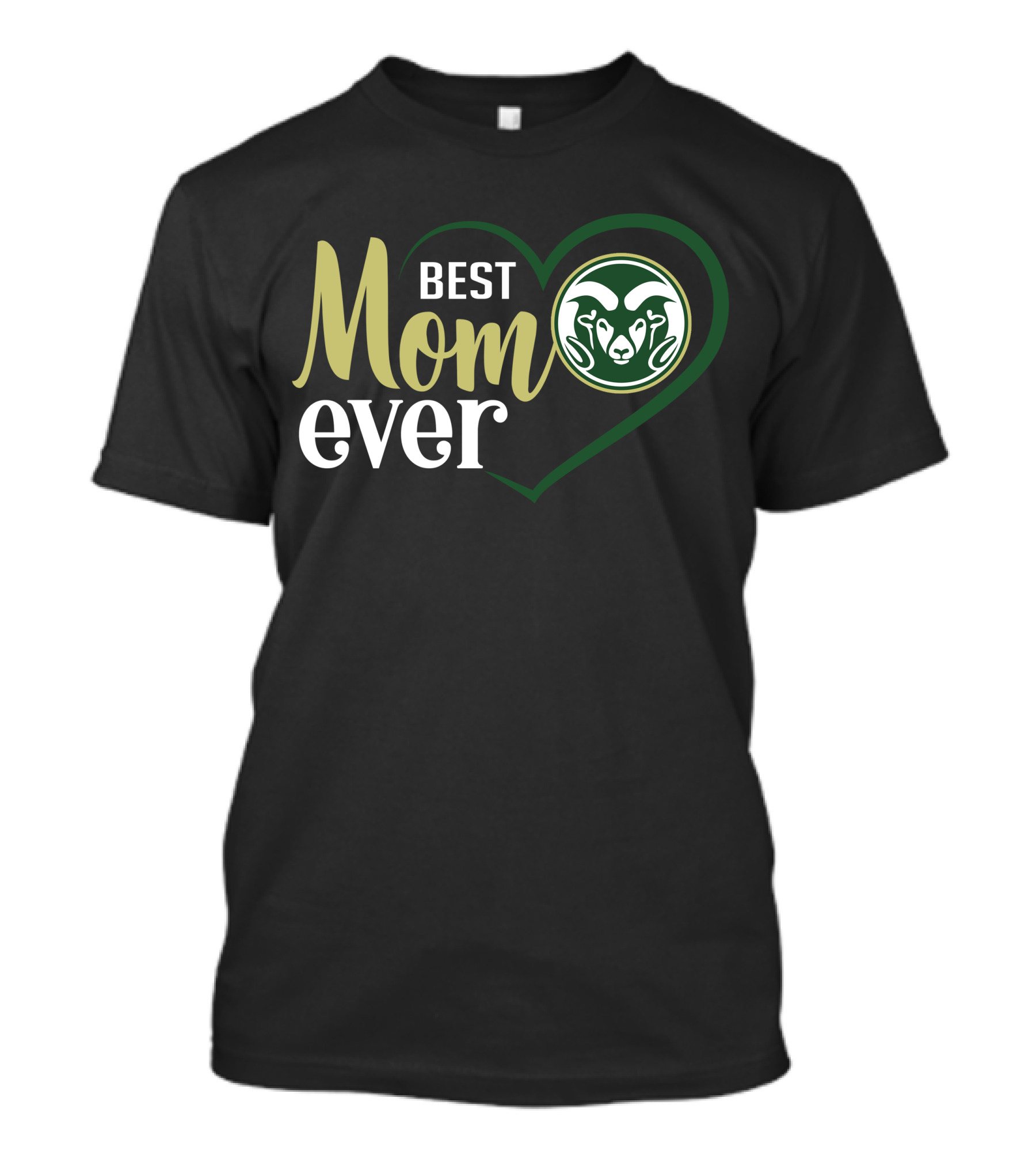 Best Mom Ever Colorado State Rams Heart Logo​ T-Shirt