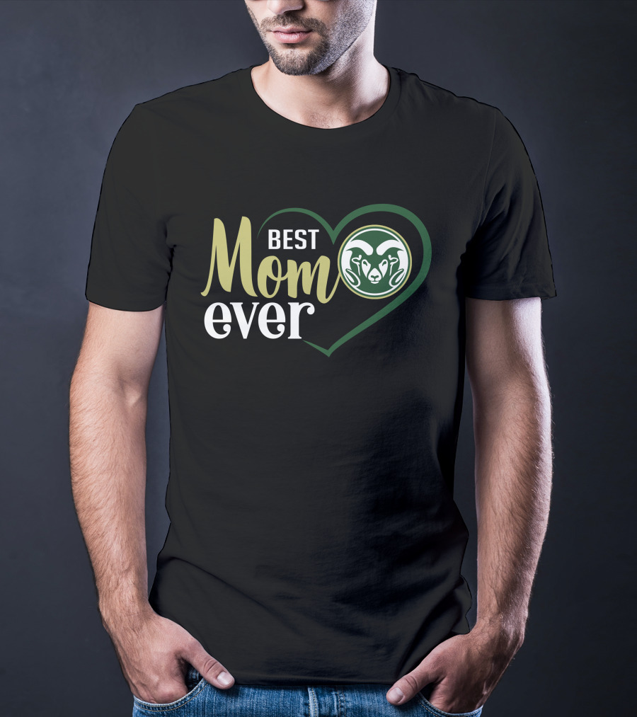 Best Mom Ever Colorado State Rams Heart Logo​ T-Shirt