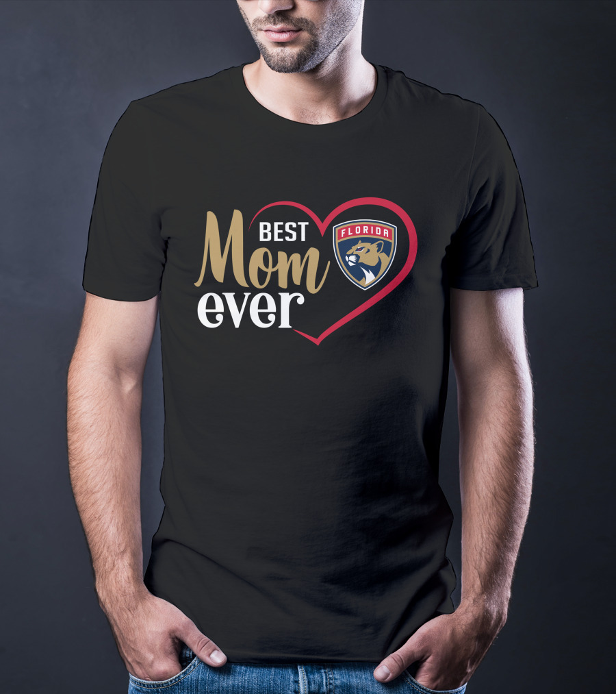 Florida Panthers Best Mom Ever Heart T-Shirt