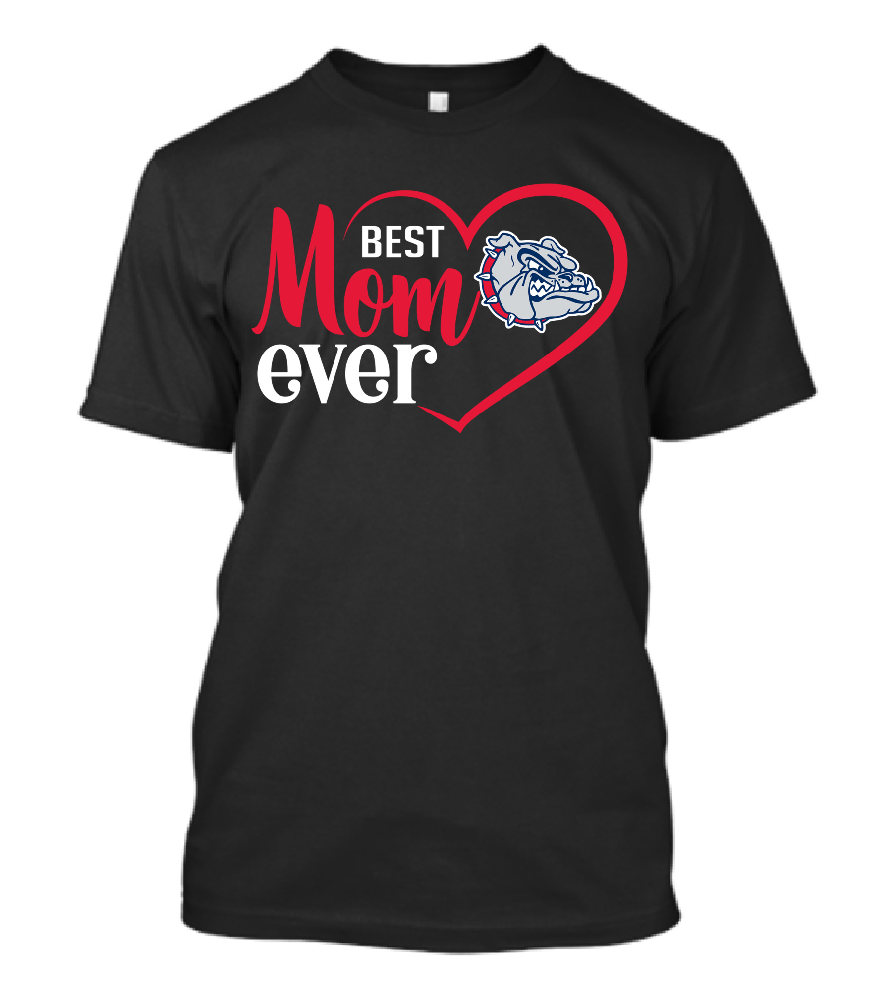 Gonzaga Bulldogs Best Mom Ever Heart T-Shirt