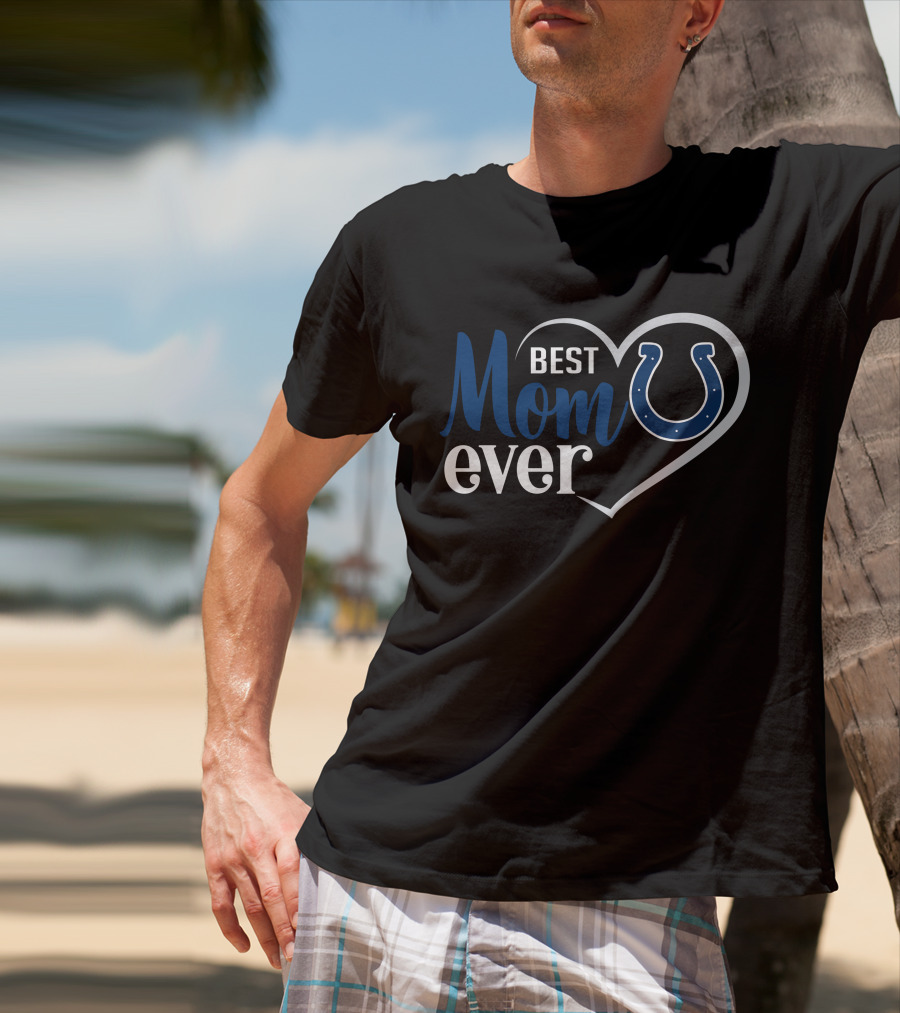 Indianapolis Colts Best Mom Ever Heart T-Shirt