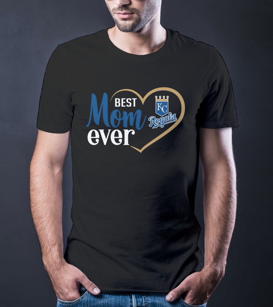 Kansas City Royals Best Mom Ever Heart T-Shirt