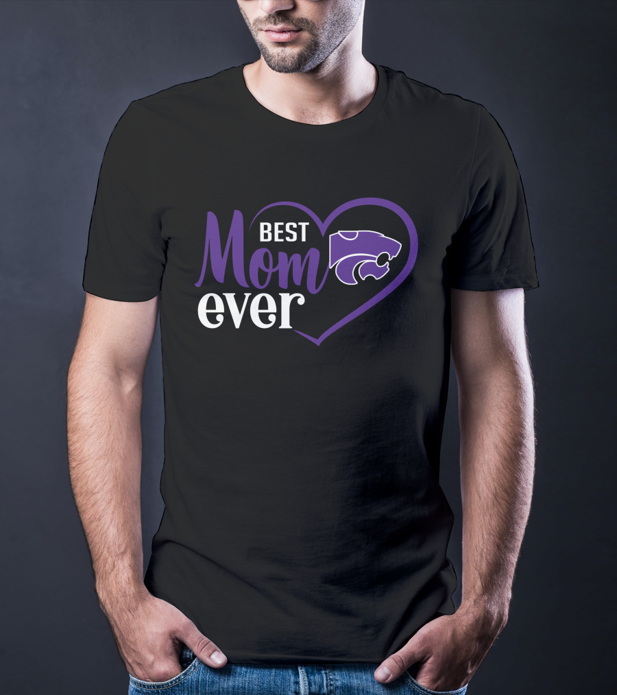 Best Mom Ever Kansas State Wildcats Heart T-Shirt