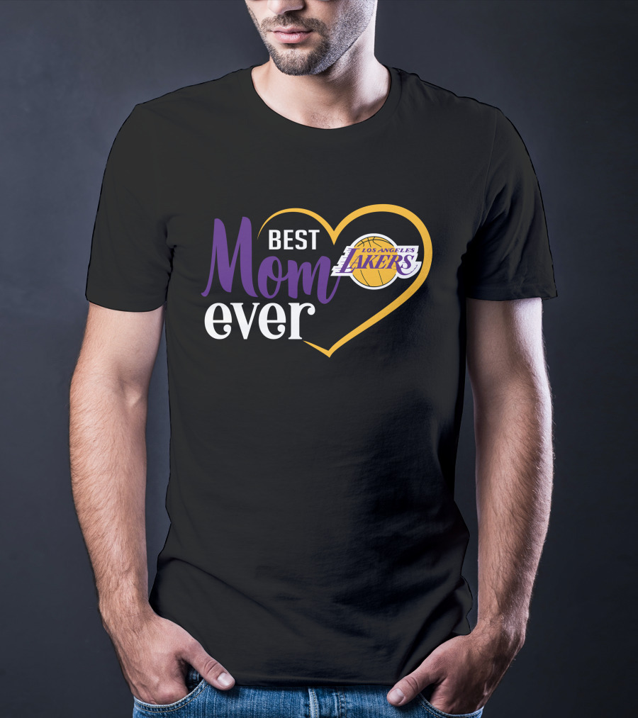 Best Mom Ever Los Angeles Lakers Heart T-Shirt