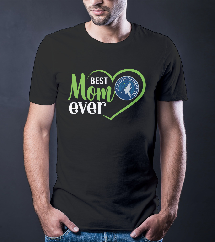 Minnesota Timberwolves Best Mom Ever Heart T-Shirt