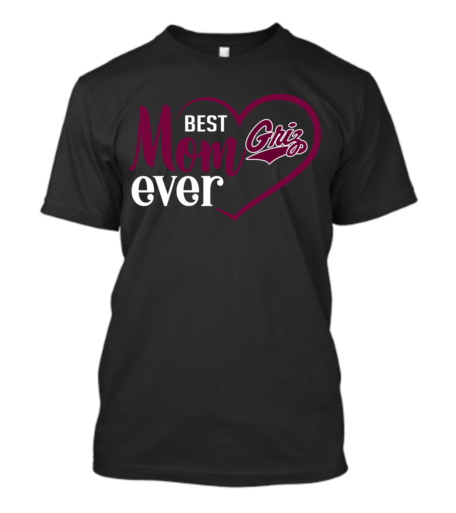 Montana Grizzlies Best Mom Ever Griz Heart T-Shirt