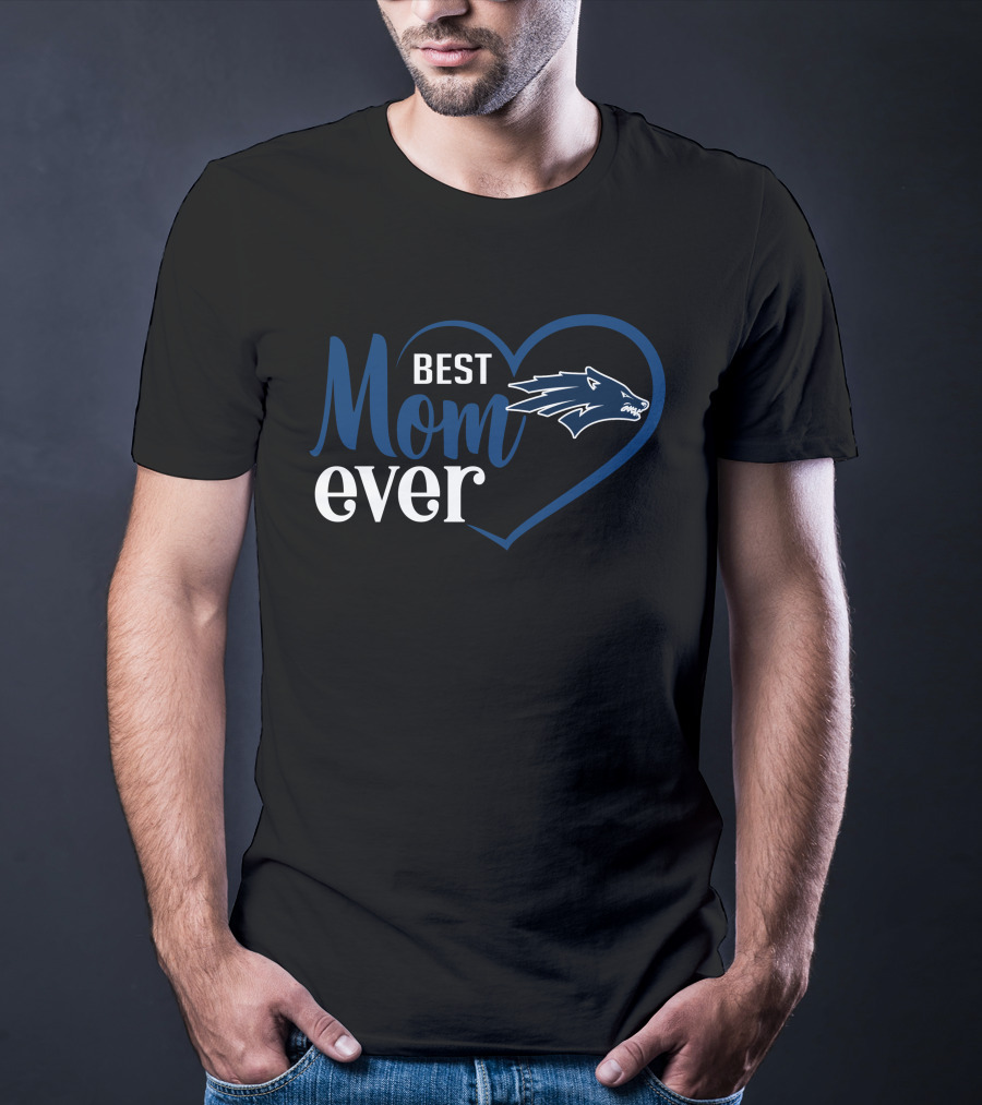 Nevada Wolf Pack Best Mom Ever Heart T-Shirt