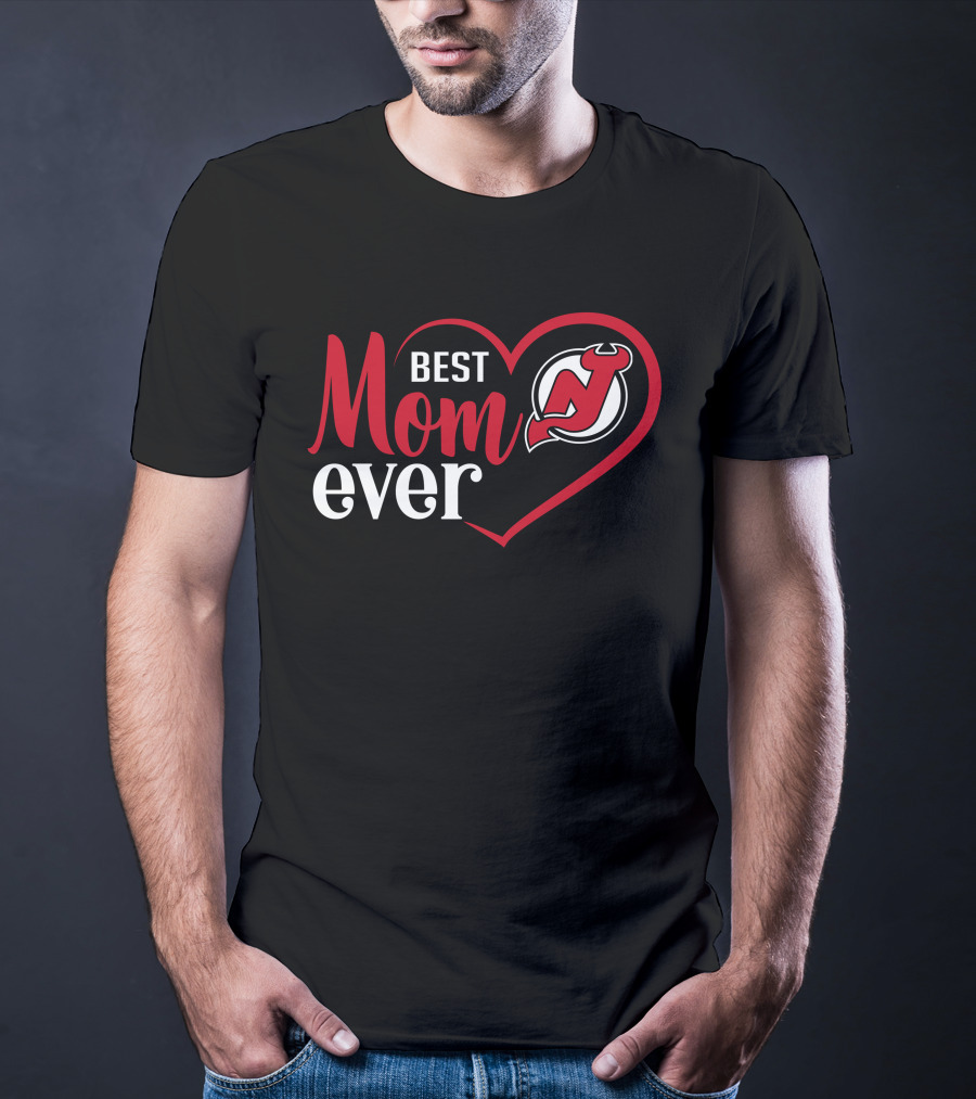 Best Mom Ever New Jersey Devils Heart T-Shirt