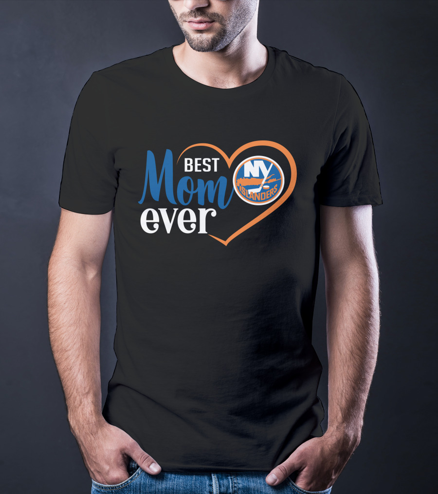 New York Islanders Best Mom Ever Heart T-Shirt