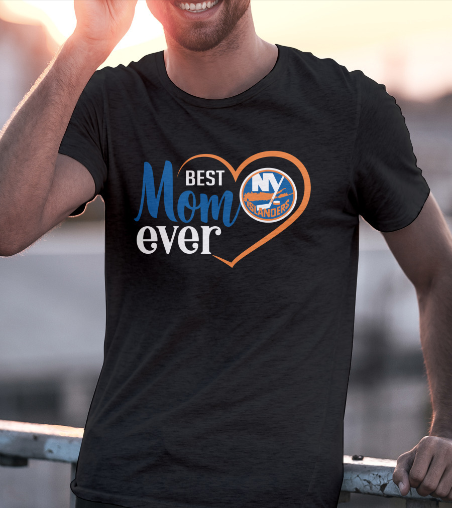New York Islanders Best Mom Ever Heart T-Shirt