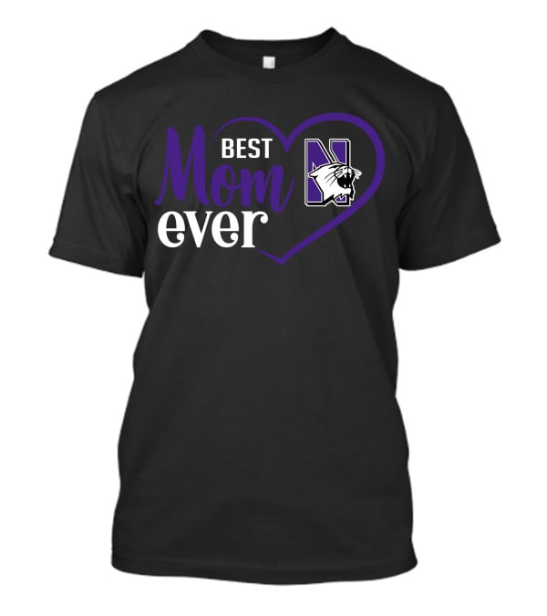 Northwestern Wildcats Best Mom Ever Heart T-Shirt