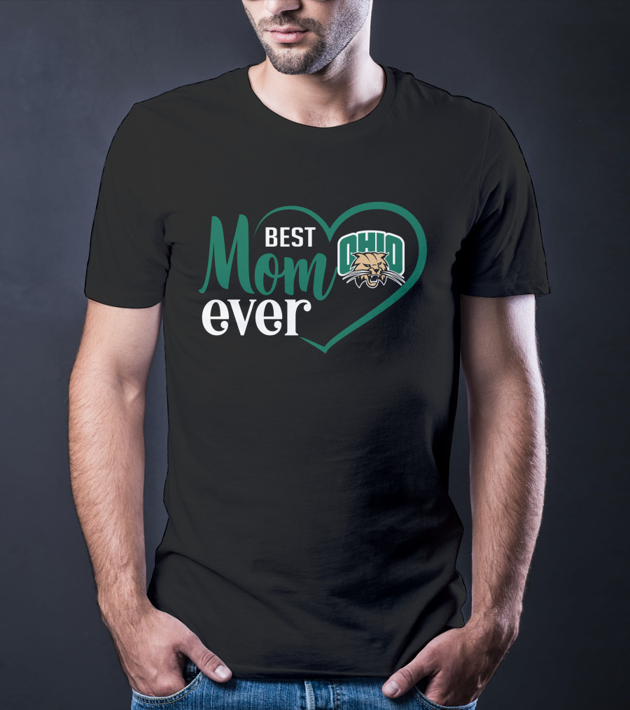 Ohio Bobcats Best Mom Ever Heart T-Shirt