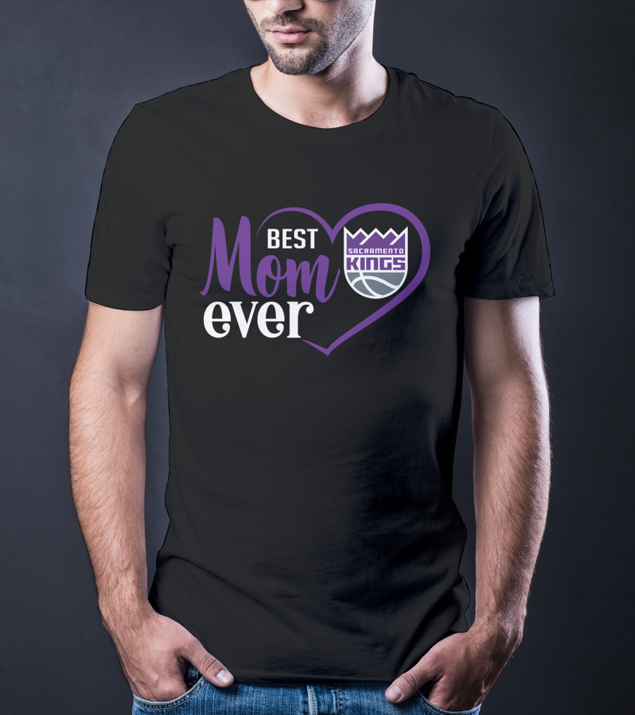 Sacramento Kings Best Mom Ever Heart T-Shirt