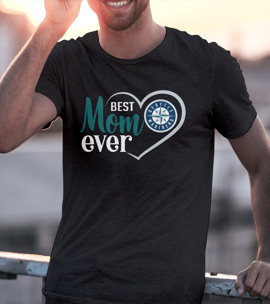 Seattle Mariners Best Mom Ever Heart T-Shirt