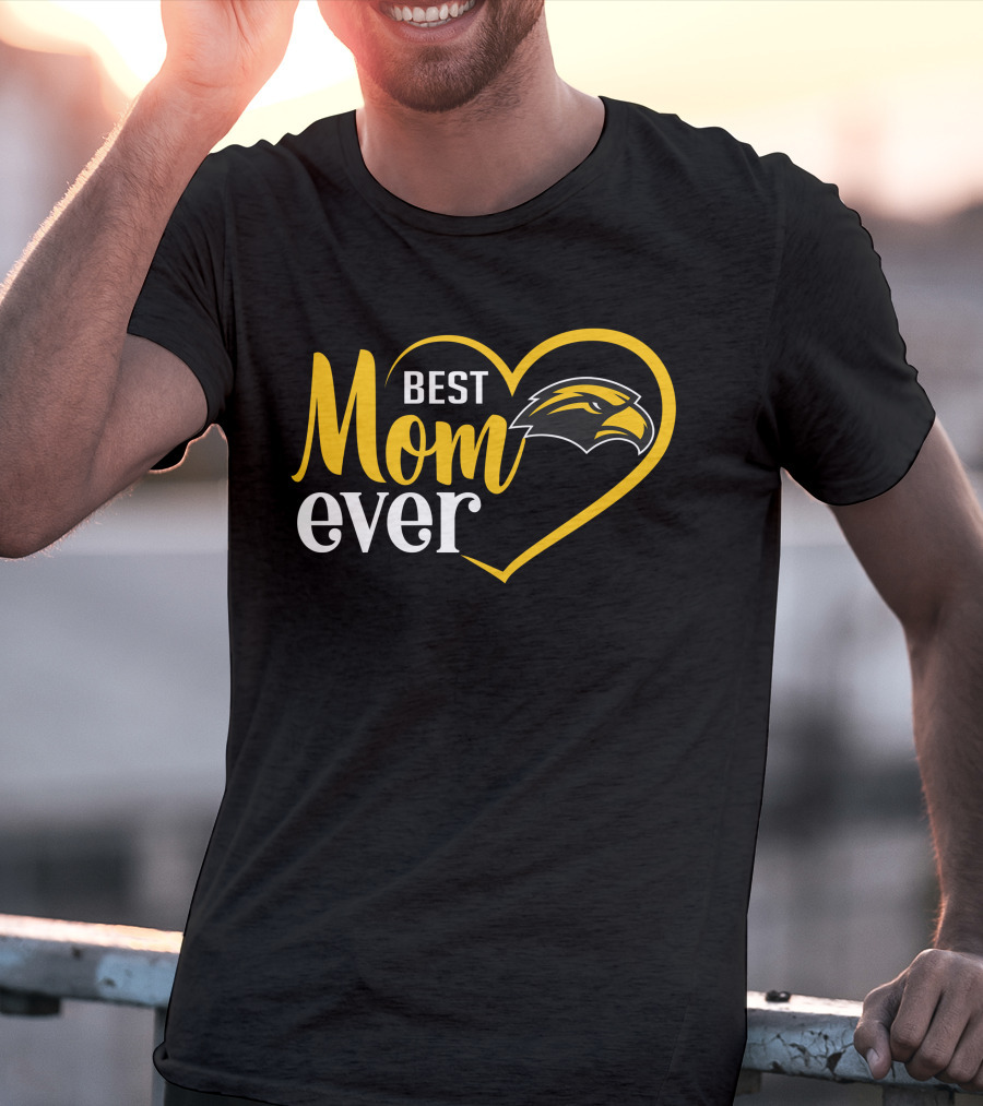 Southern Mississippi Golden Eagles Best Mom Ever Heart T-Shirt
