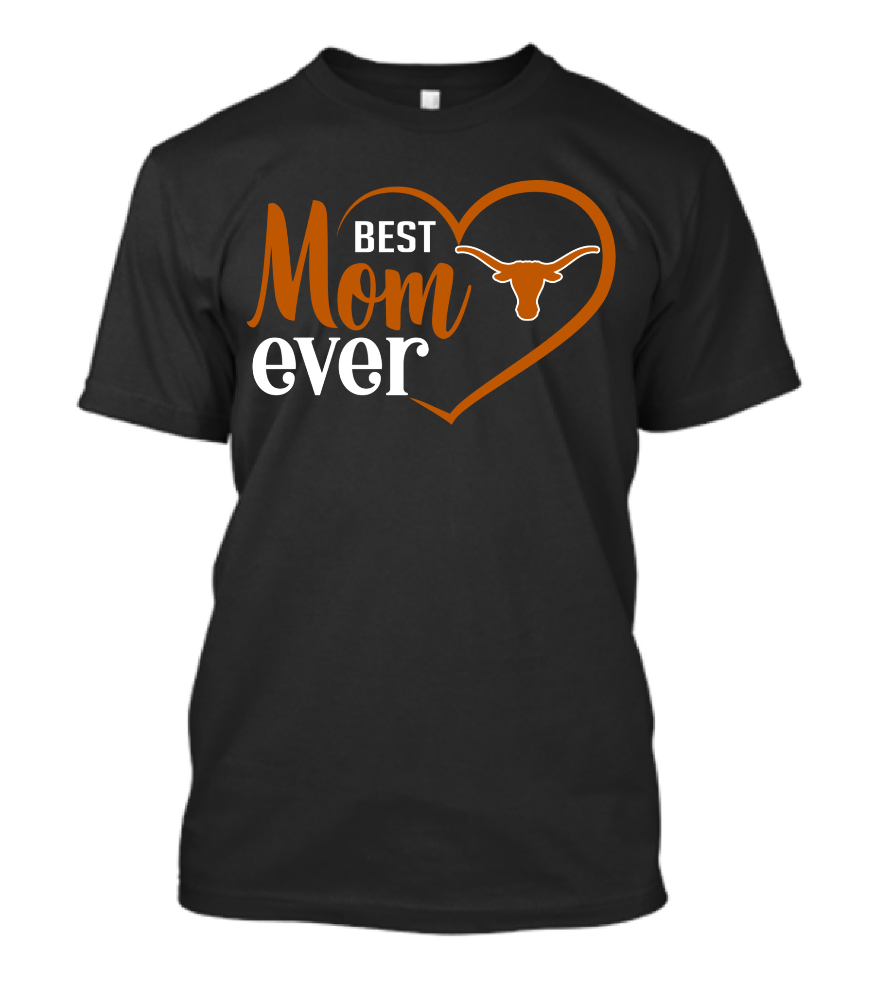 Texas Longhorns Best Mom Ever Heart T-Shirt