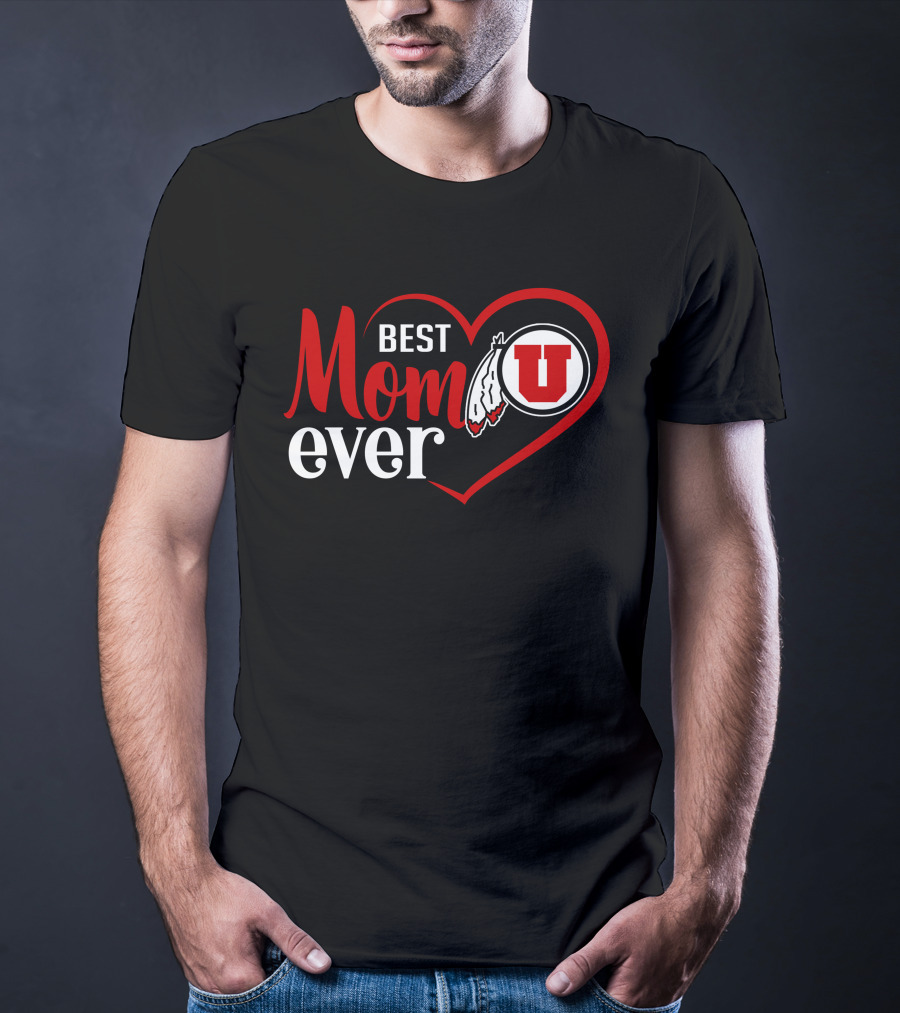 Best Mom Ever Utah Utes Heart T-Shirt